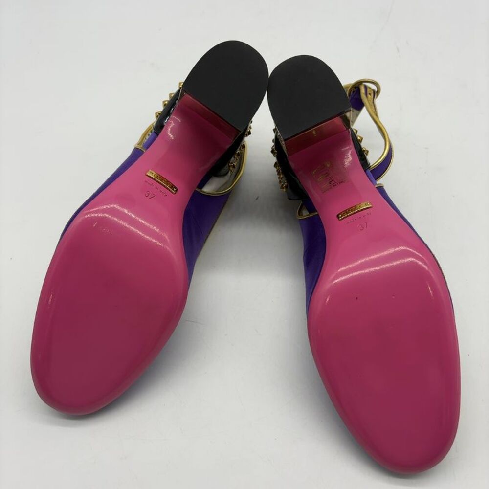 Gucci Spike Embellished Mary Jane Pumps - Picture 8 of 9